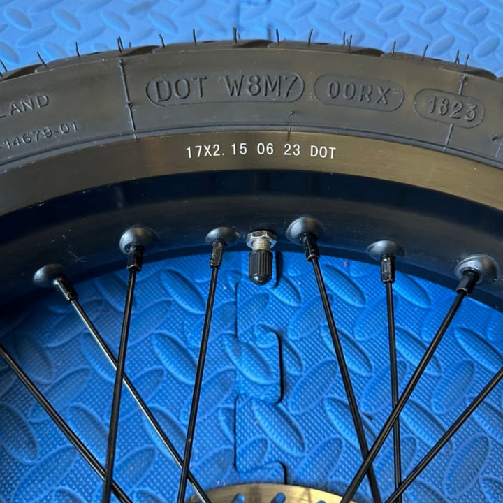 eMoto Wheel set Michelin Super Moto CST 17x2.15 Rear Wheel & Tire Set for E-Moto Bike Use *Does not include rotor or sprocket*