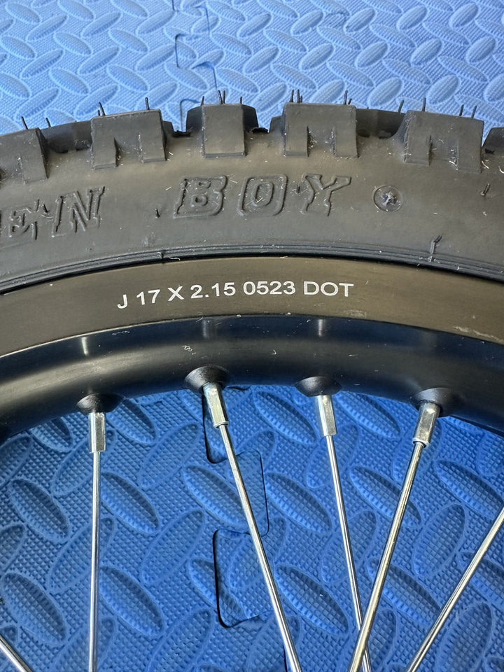 eMoto Wheel Set Shinko 244 Dual Sport 17"/17" Front & Rear Wheel & Tire Set for Moto Bikes *Does not include rotor or sprocket*