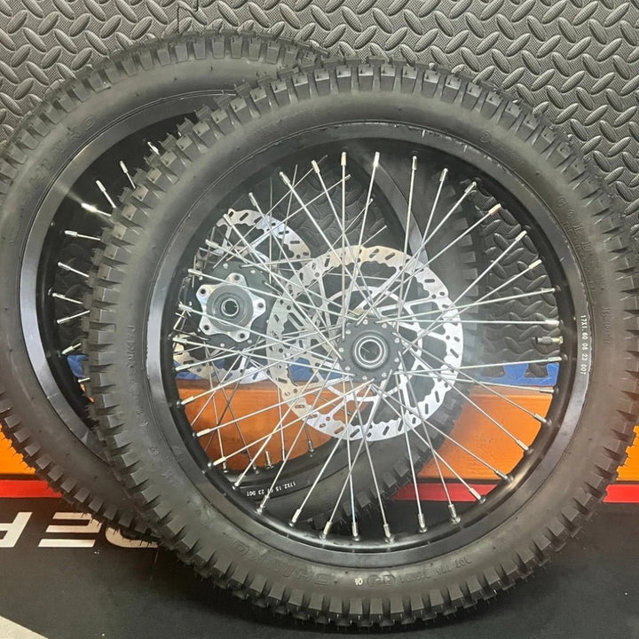 Eride eMoto Wheel Set Shinko 241 Dual Sport 17"/17" Front & Rear Wheel & Tire Set for Moto Bikes *Does not include rotor or sprocket*