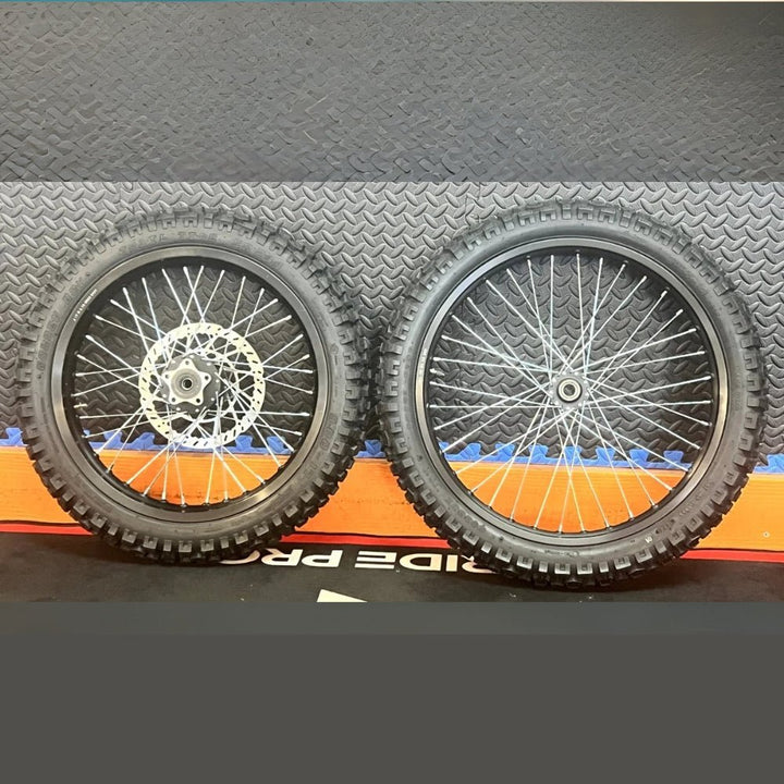Eride eMoto Wheel Set Shinko 244 Dual Sport 17"/19" Front & Rear Wheel & Tire Set for Moto Bikes *Does not include rotor or sprocket*