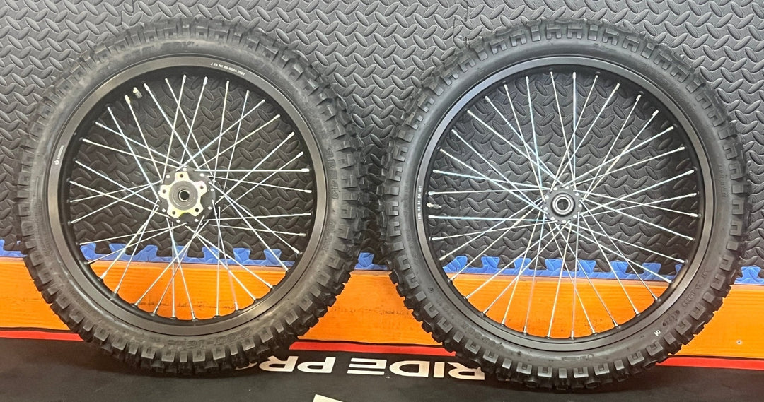 Eride eMoto Wheel Set Shinko 244 Dual Sport 19"/19" Front & Rear Wheel & Tire Set for Moto Bikes *Does not include rotor or sprocket*