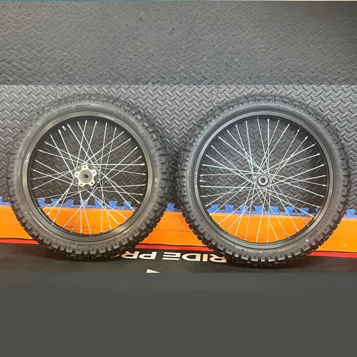 Eride eMoto Wheel Set Shinko 244 Dual Sport 19"/19" Front & Rear Wheel & Tire Set for Moto Bikes *Does not include rotor or sprocket*