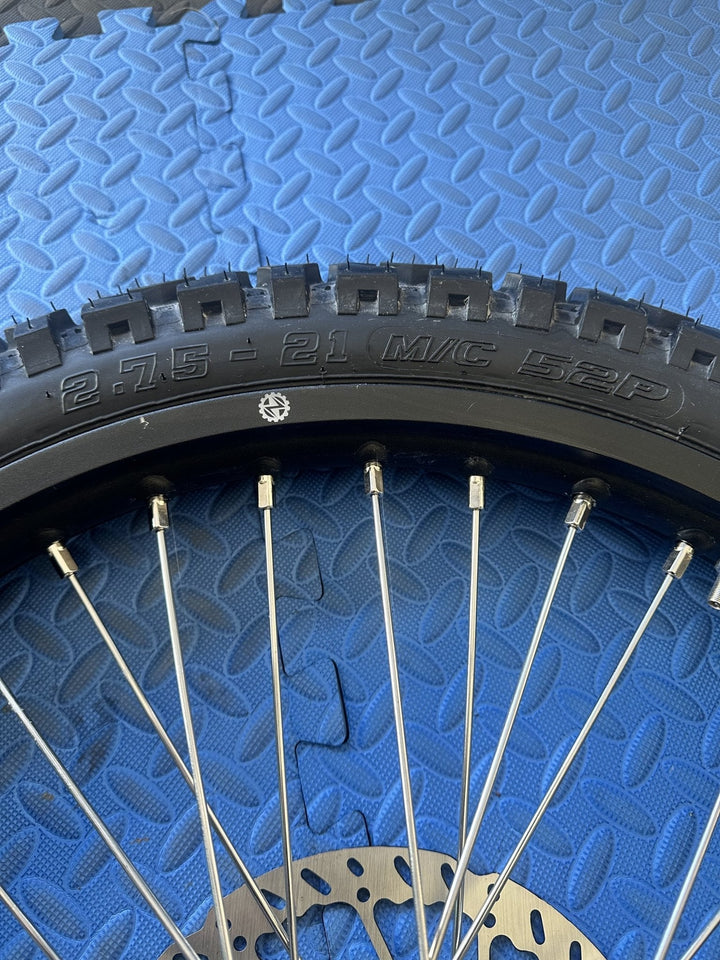 Eride eMoto Wheel Set Shinko 244 Dual Sport 21" Front Wheel & Tire Set for e-Moto Bikes *Does not include rotor or sprocket*