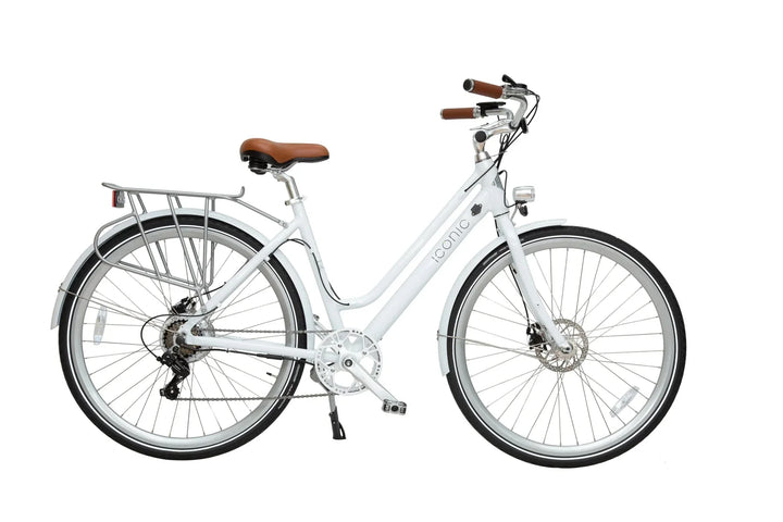ICONIC Ultralight Step Thru 350 w Ready to Ride Step Thru Ebike 700x35C Electric Vintage eBike - Assembled in store