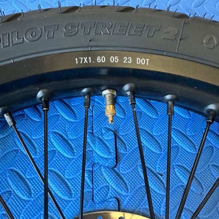 Throne eMoto wheel set Michelin Super Moto CST 17X1.6 Front Wheel & Tire Set for E-Moto Bike Use *Does not include rotor or sprocket*