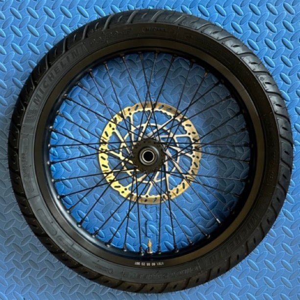 Throne eMoto wheel set Michelin Super Moto CST 17X1.6 Front Wheel & Tire Set for E-Moto Bike Use *Does not include rotor or sprocket*