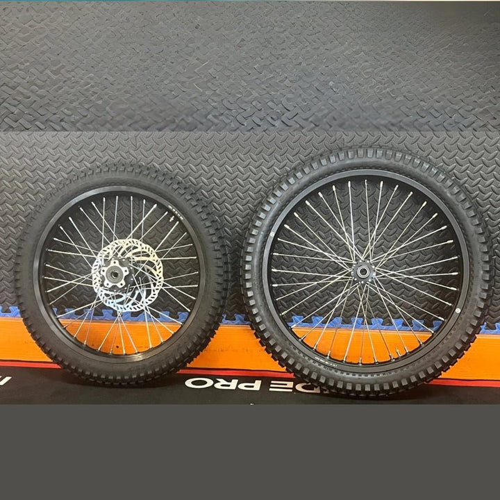 Throne eMoto Wheel Set Shinko 241 Dual Sport 19"/21"  Front & Rear Wheel & Tire Set for Moto Bikes *Does not include rotor or sprocket*